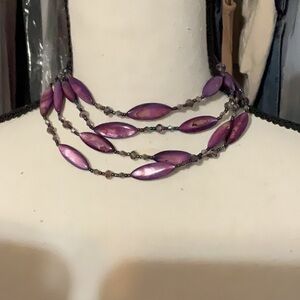 Purple Beaded Necklace